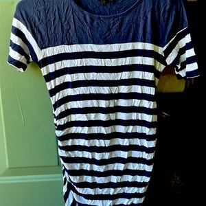 Mom & Co Maternity Navy Striped Shirt
